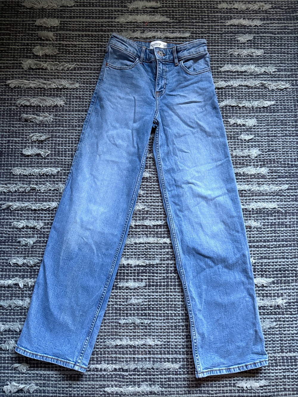 abercrombie kids high rise wide leg jeans size 11/12 Long